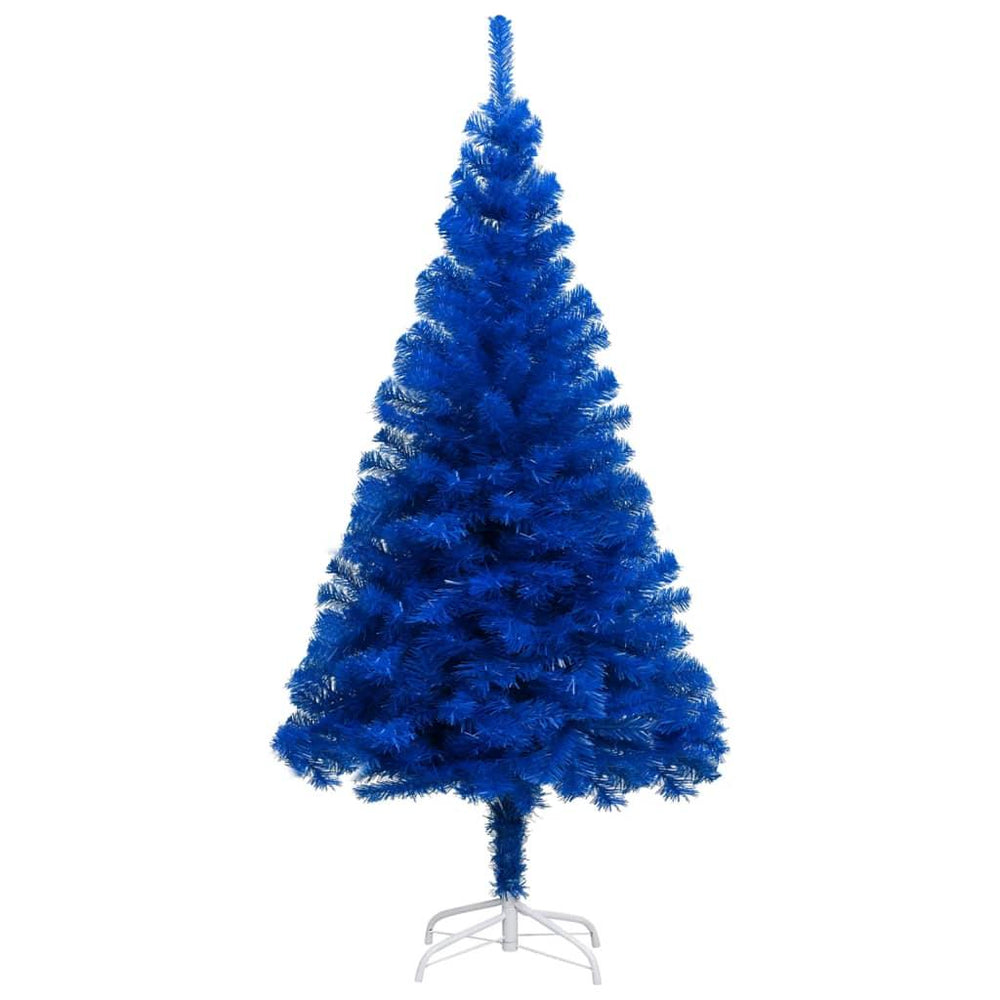 Dirbtinė Kalėdų eglutė su stovu, mėlynos spalvos, 120cm, PVC