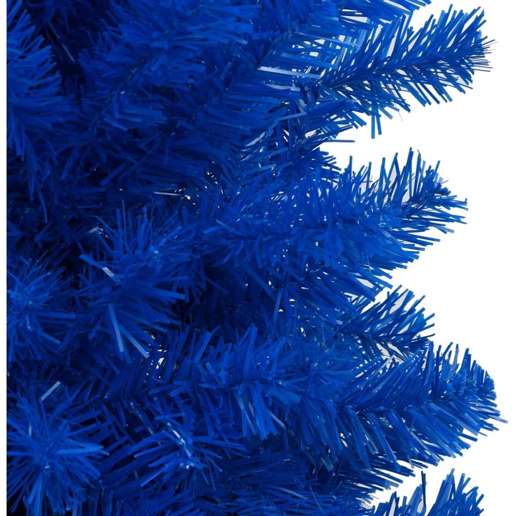 Dirbtinė Kalėdų eglutė su stovu, mėlynos spalvos, 120cm, PVC