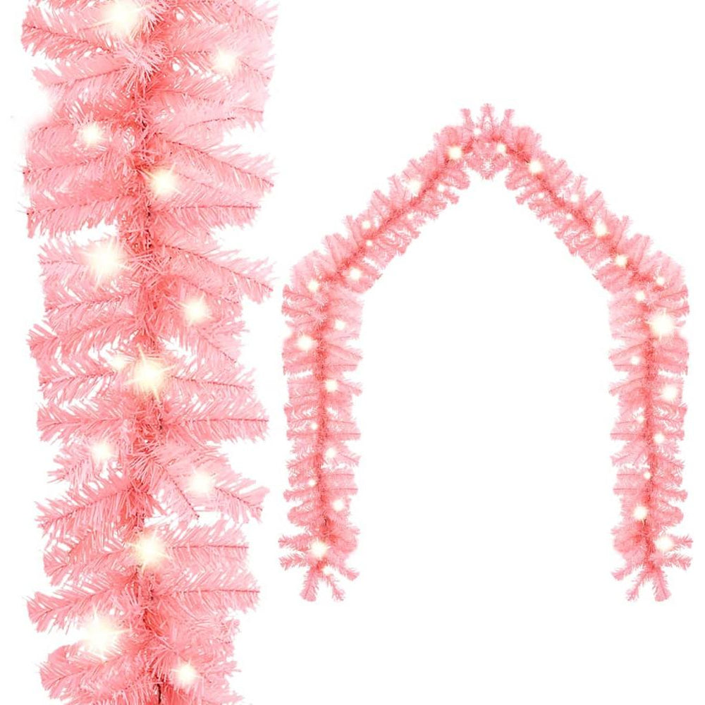 Kalėdinė girlianda su LED lemputėmis, rožinės spalvos, 20m
