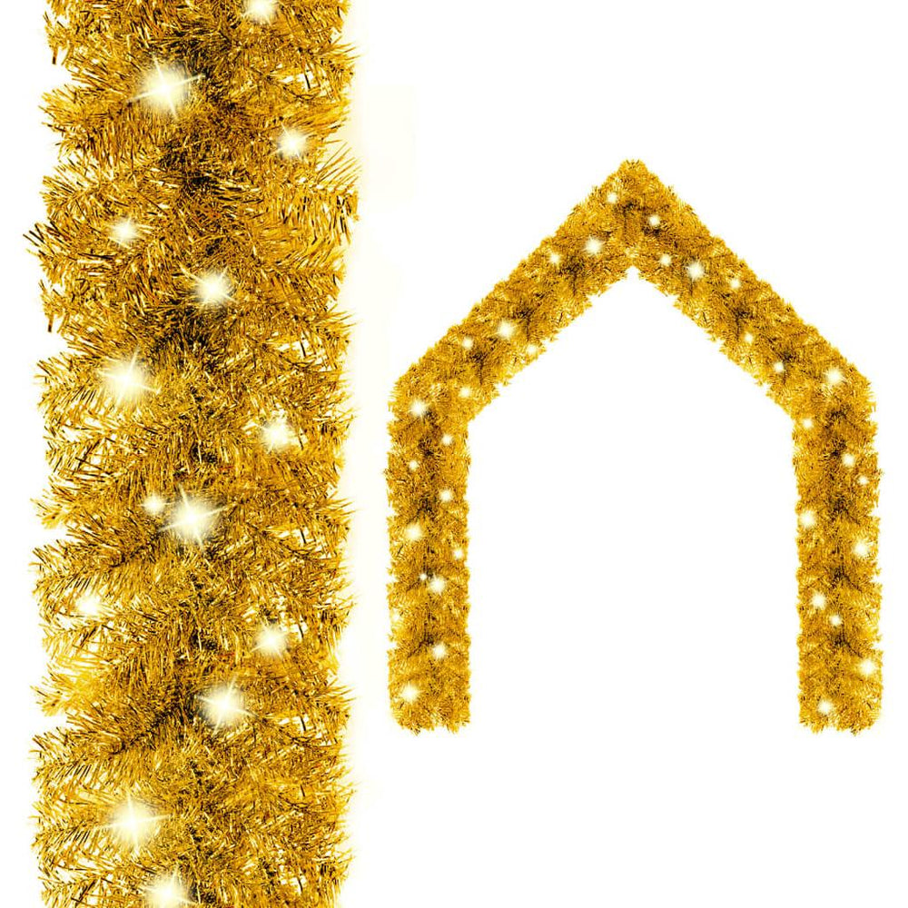 Kalėdinė girlianda su LED lemputėmis, auksinės spalvos, 10m