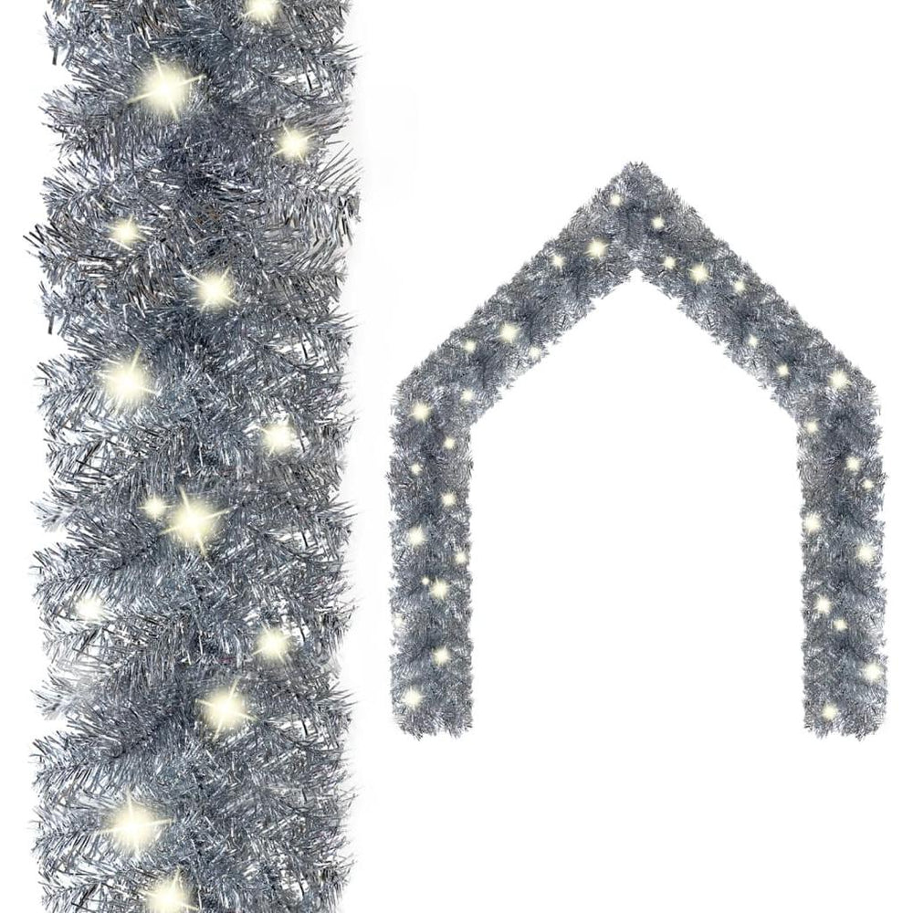 Kalėdinė girlianda su LED lemputėmis, sidabrinės spalvos, 10m