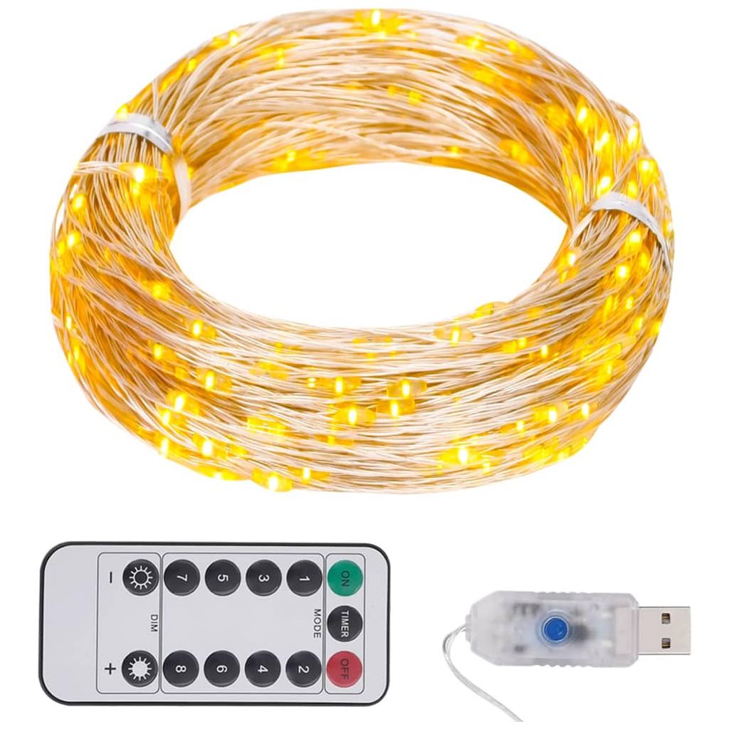 LED lempučių girlianda, šiltos baltos spalvos, 30m