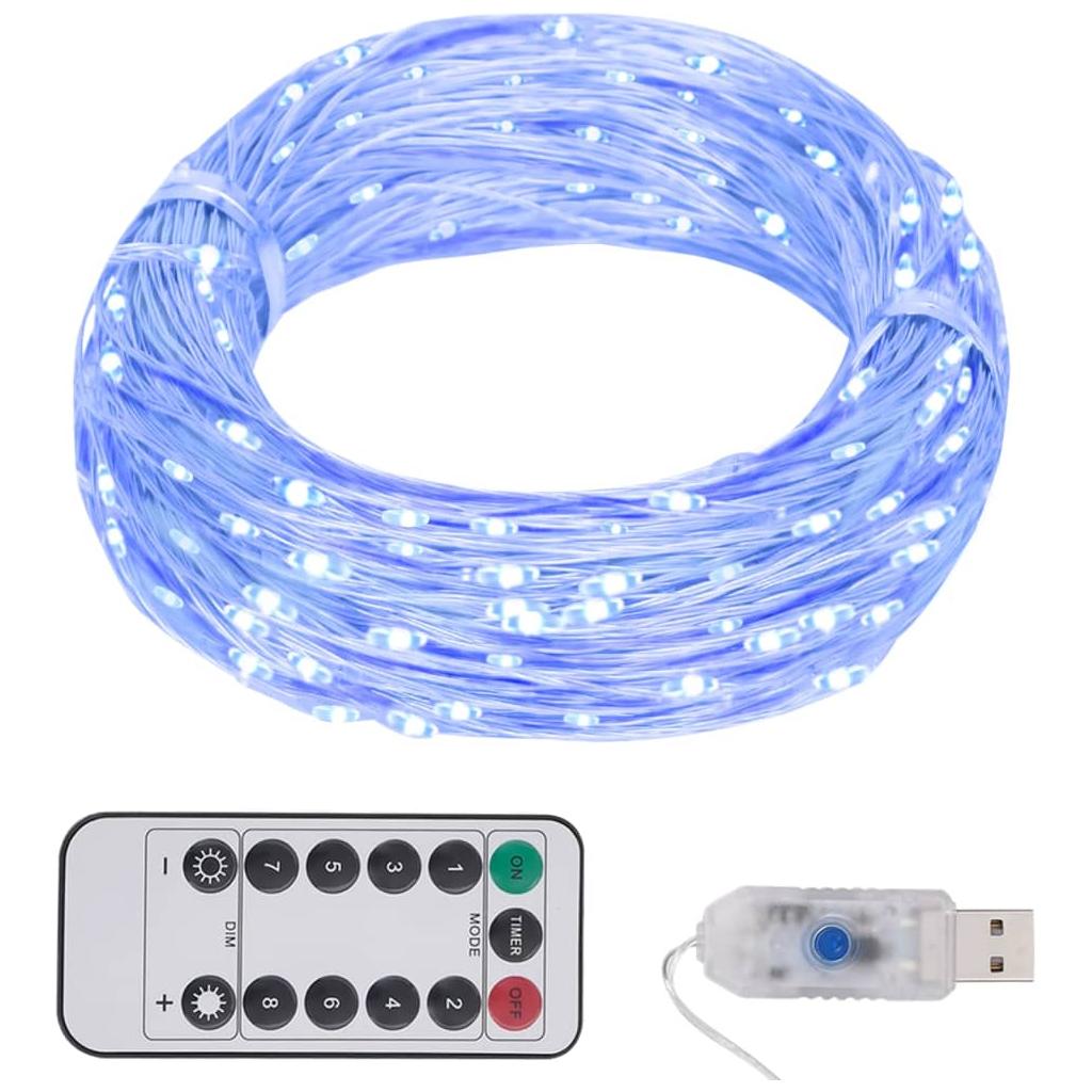 LED lempučių girlianda, mėlynos spalvos, 30m