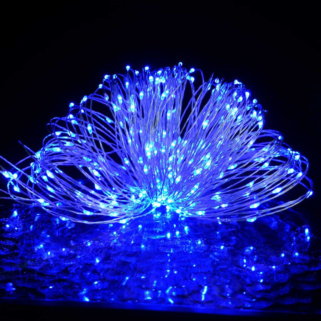 LED lempučių girlianda, mėlynos spalvos, 30m