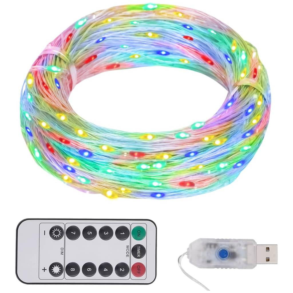 LED lempučių girlianda, įvairių spalvų, 15m