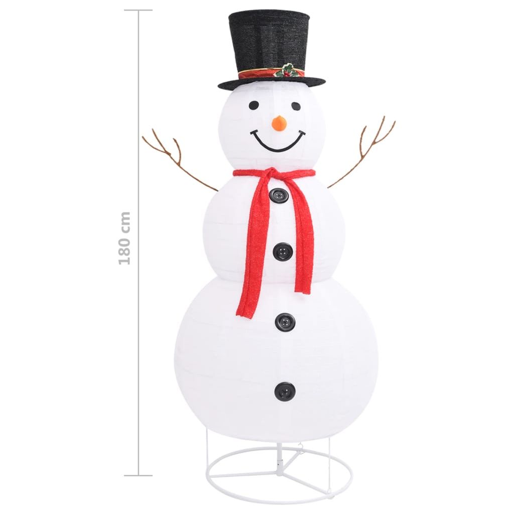 Kalėdų dekoracija sniego senis, 180cm, prabangus audinys, LED