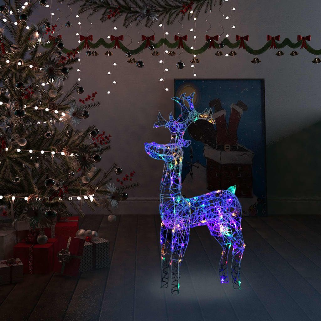 Kalėdų dekoracija elnias, 60x16x100cm, akrilas, 90 LED lempučių