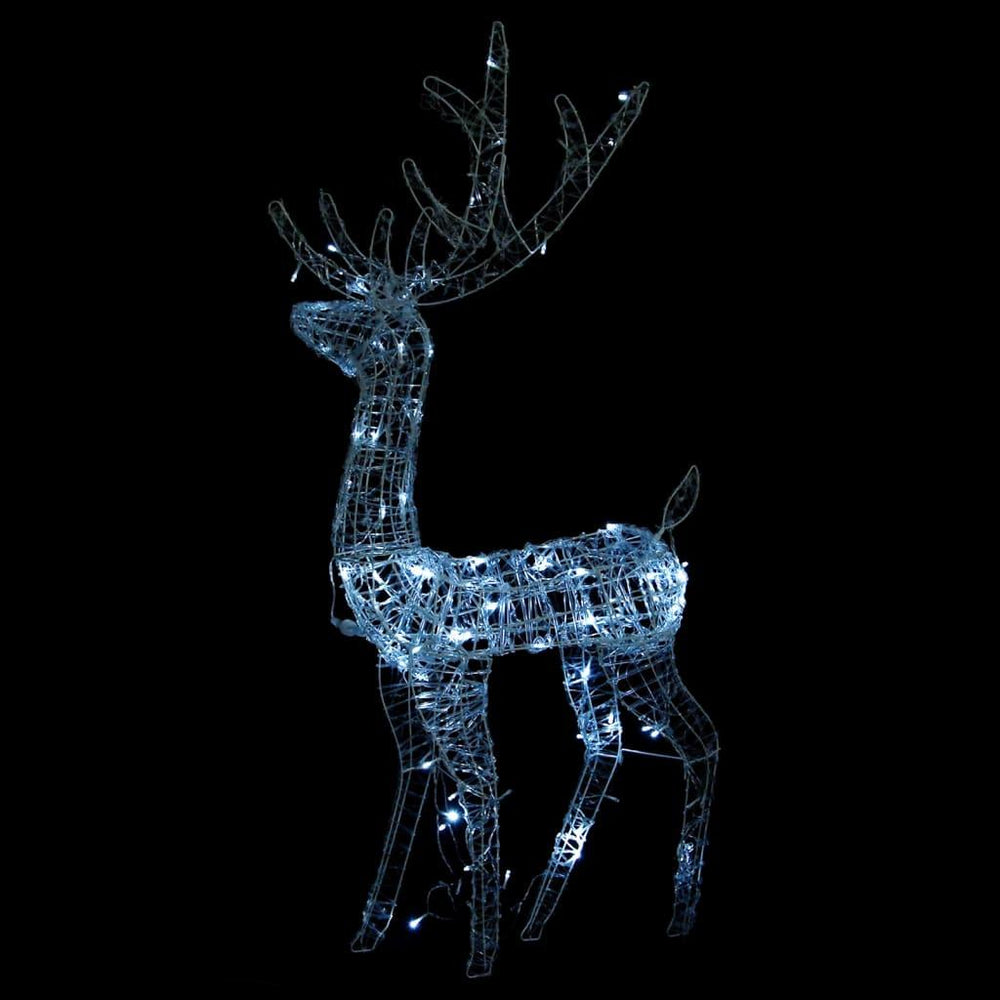 Kalėdinė dekoracija elnias, 120cm, akrilas, 140 šaltų baltų LED