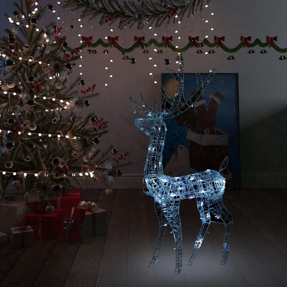 Kalėdinė dekoracija elnias, 120cm, akrilas, 140 šaltų baltų LED
