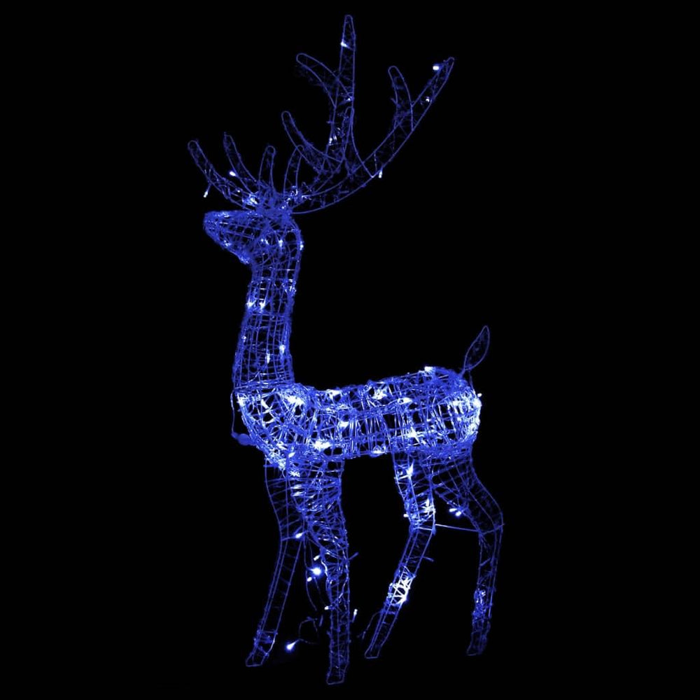 Kalėdinė dekoracija elnias, 128cm, akrilas, 140 mėlynų LED