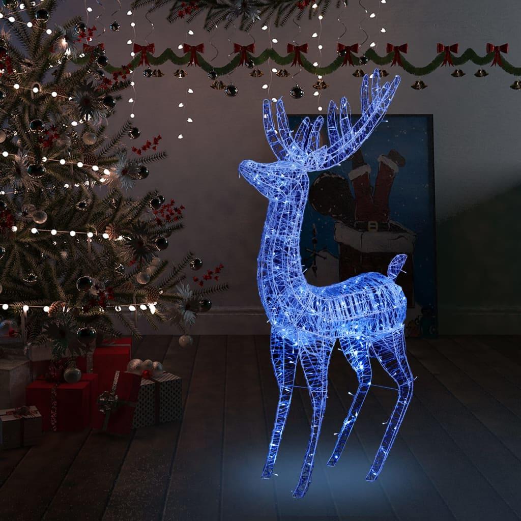 Kalėdinė dekoracija elnias, mėlyna, 180cm, akrilas, 250LED, XXL