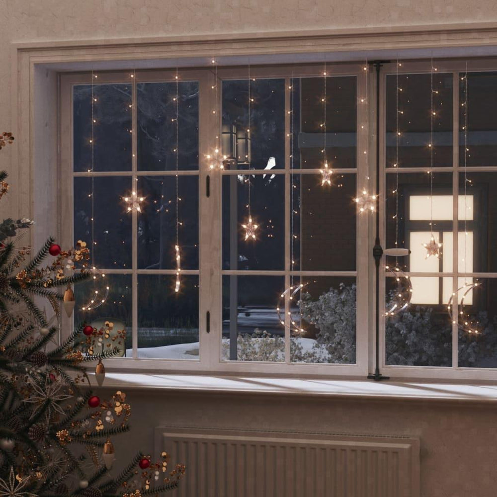 Girlianda žvaigždės ir mėnuliai WINTER, šiltos baltos