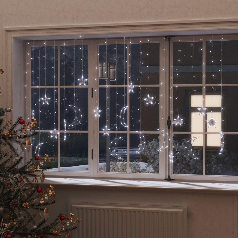 Girlianda žvaigždės ir mėnuliai WINTER I, šaltai baltos