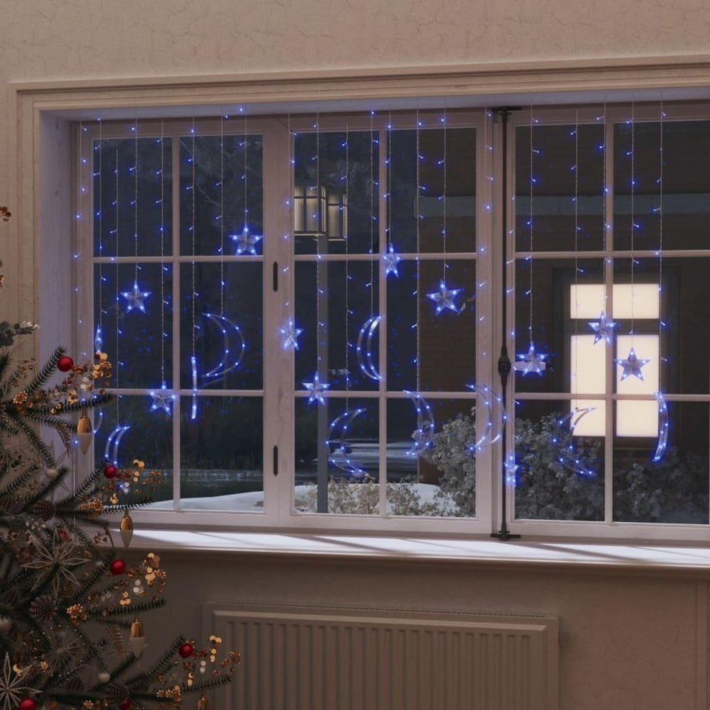 Girlianda žvaigždės ir mėnuliai WINTER I, mėlynos