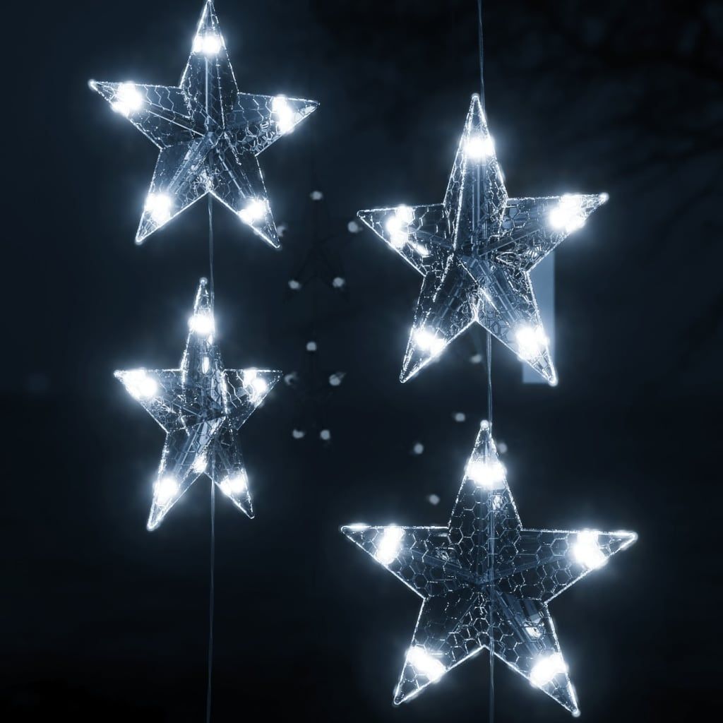LED žvaigždžių užuolaida, 500 šaltų baltų LED lempučių
