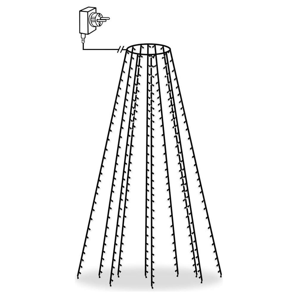 Kalėdų eglutės girlianda su 250 mėlynų LED lempučių, 250cm