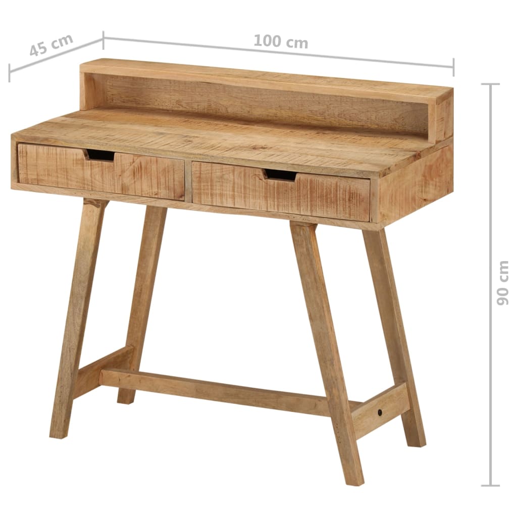 Rašomasis stalas, 100x45x90cm, neapdorota mango mediena