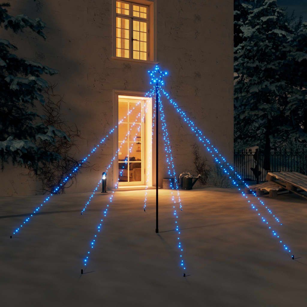 Kalėdų eglutės girlianda, 400 mėlynų LED lempučių, 2,5m