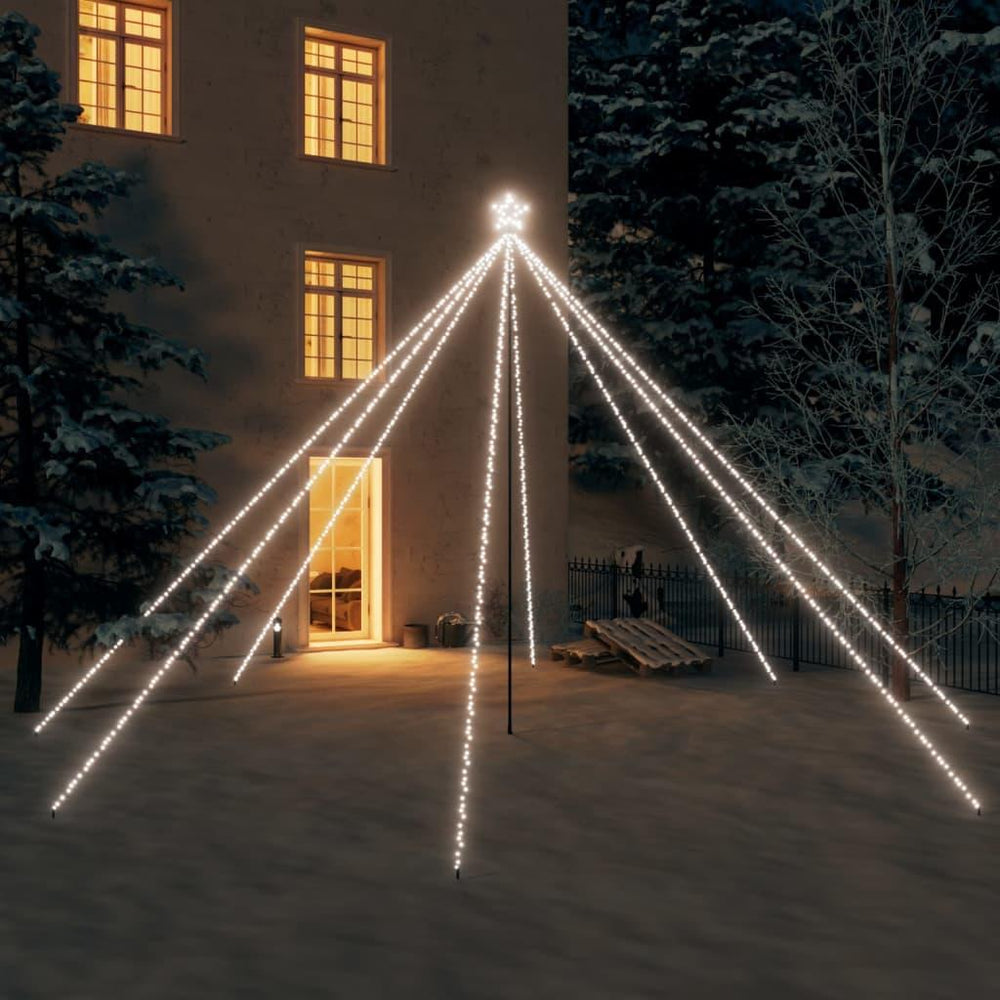 Kalėdų eglutės girlianda, 800 šaltos baltos spalvos LED, 5m