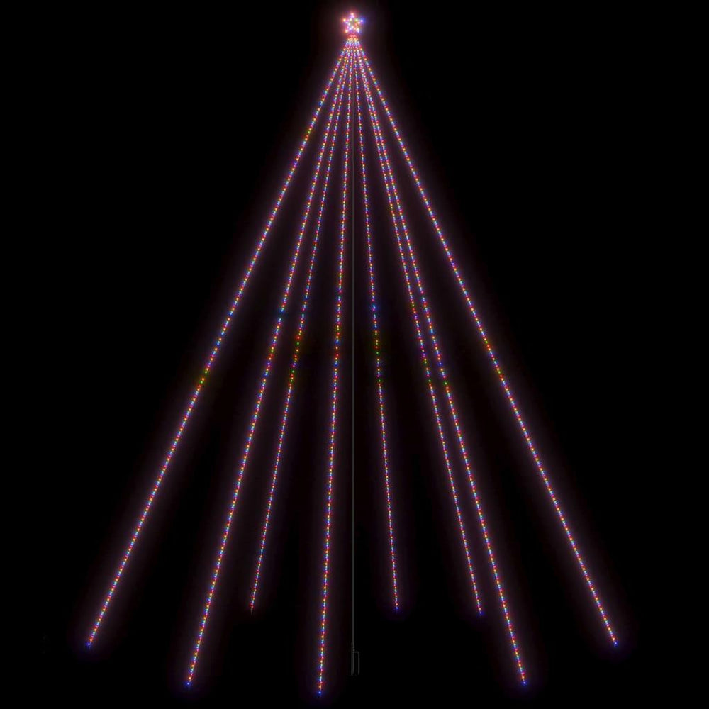 Kalėdų eglutės girlianda, 1300 įvairiaspalvių LED lempučių, 8m