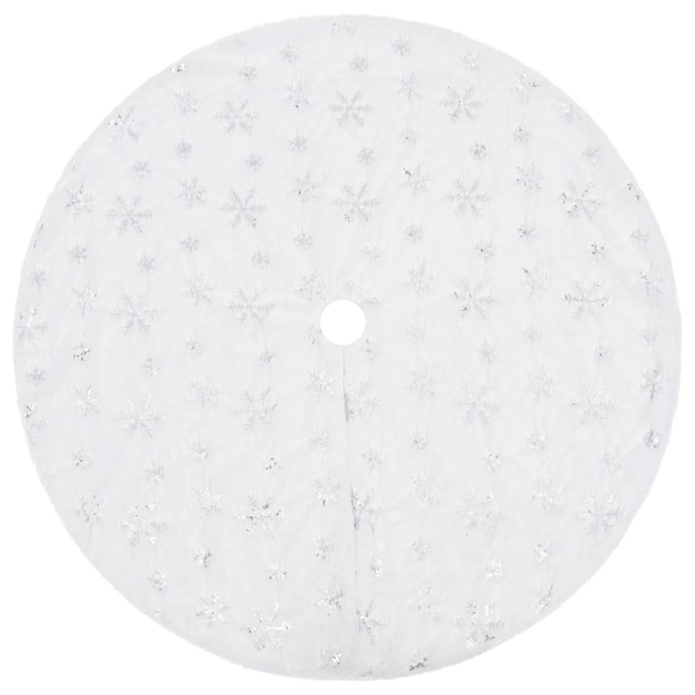 Kilimėlis po kalėdine eglute, baltas, 90cm, dirbtinis kailis
