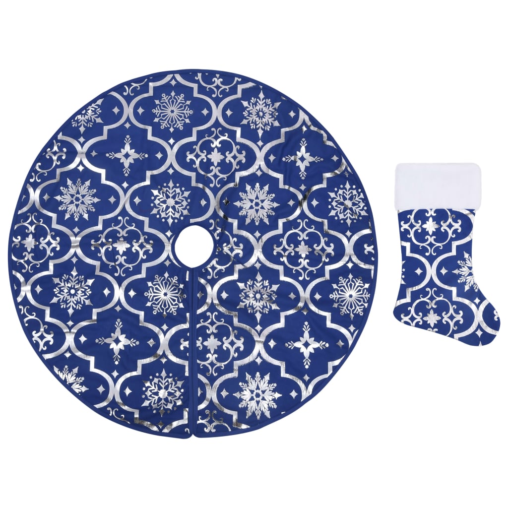 Kilimėlis po eglute su kojine GLITTERSPARK, melynas, 90cm