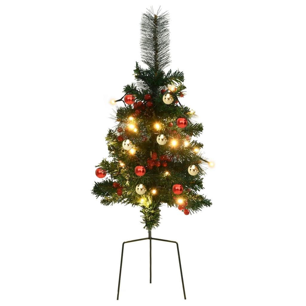 Dirbtiniai kalėdiniai medžiai su LED, 2vnt., 76cm, PVC
