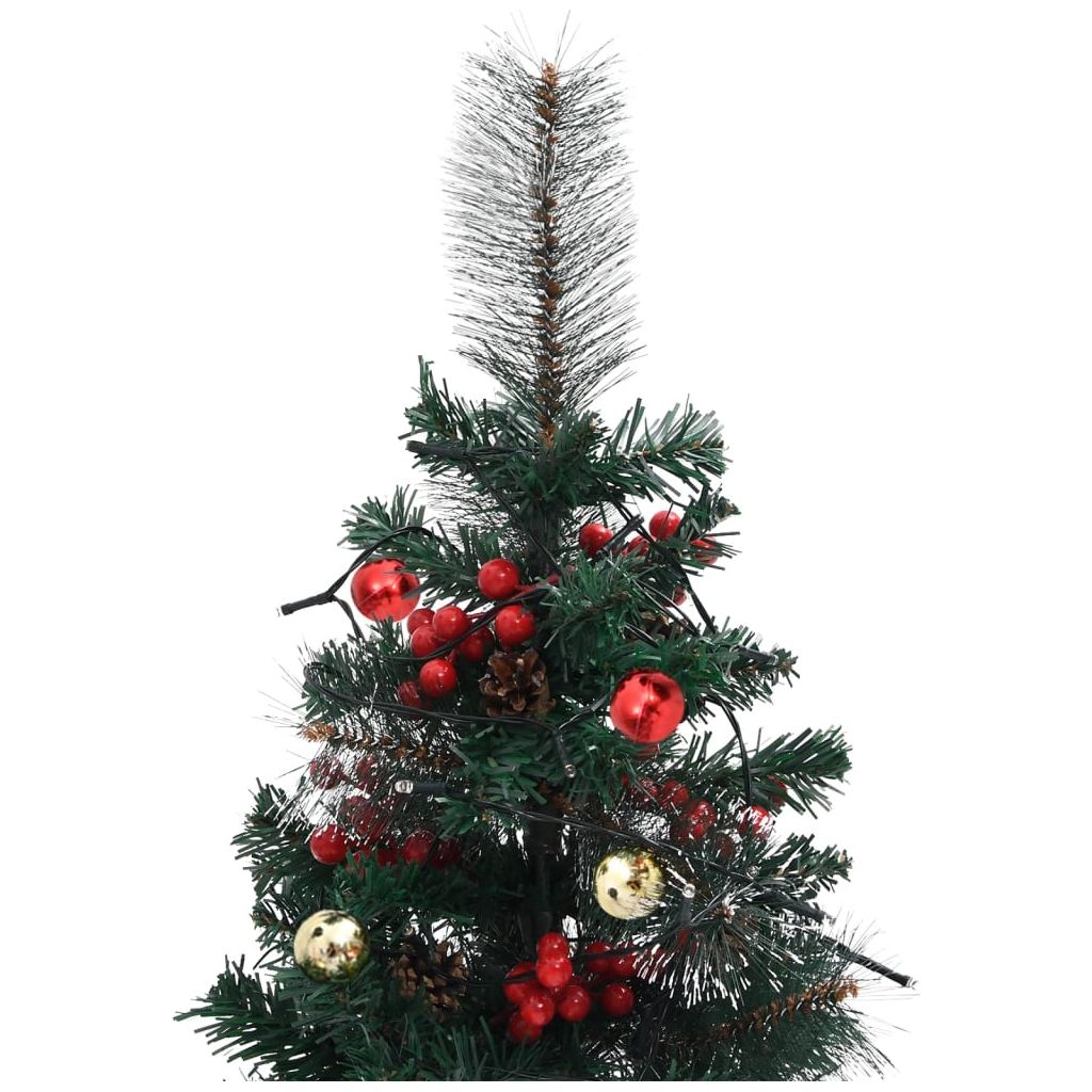 Dirbtiniai kalėdiniai medžiai su LED, 2vnt., 76cm, PVC