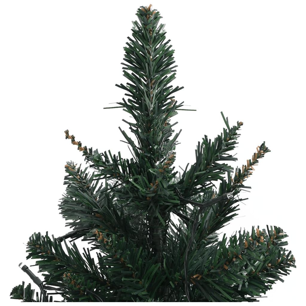 Dirbtinė Kalėdų eglutė su stovu ir LED, žalia, 90cm, PVC