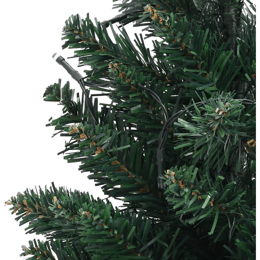 Dirbtinė Kalėdų eglutė su stovu ir LED, žalia, 90cm, PVC