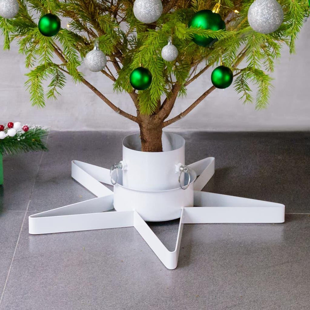 Kalėdų eglutės stovas, baltos spalvos, 47x47x13,5cm