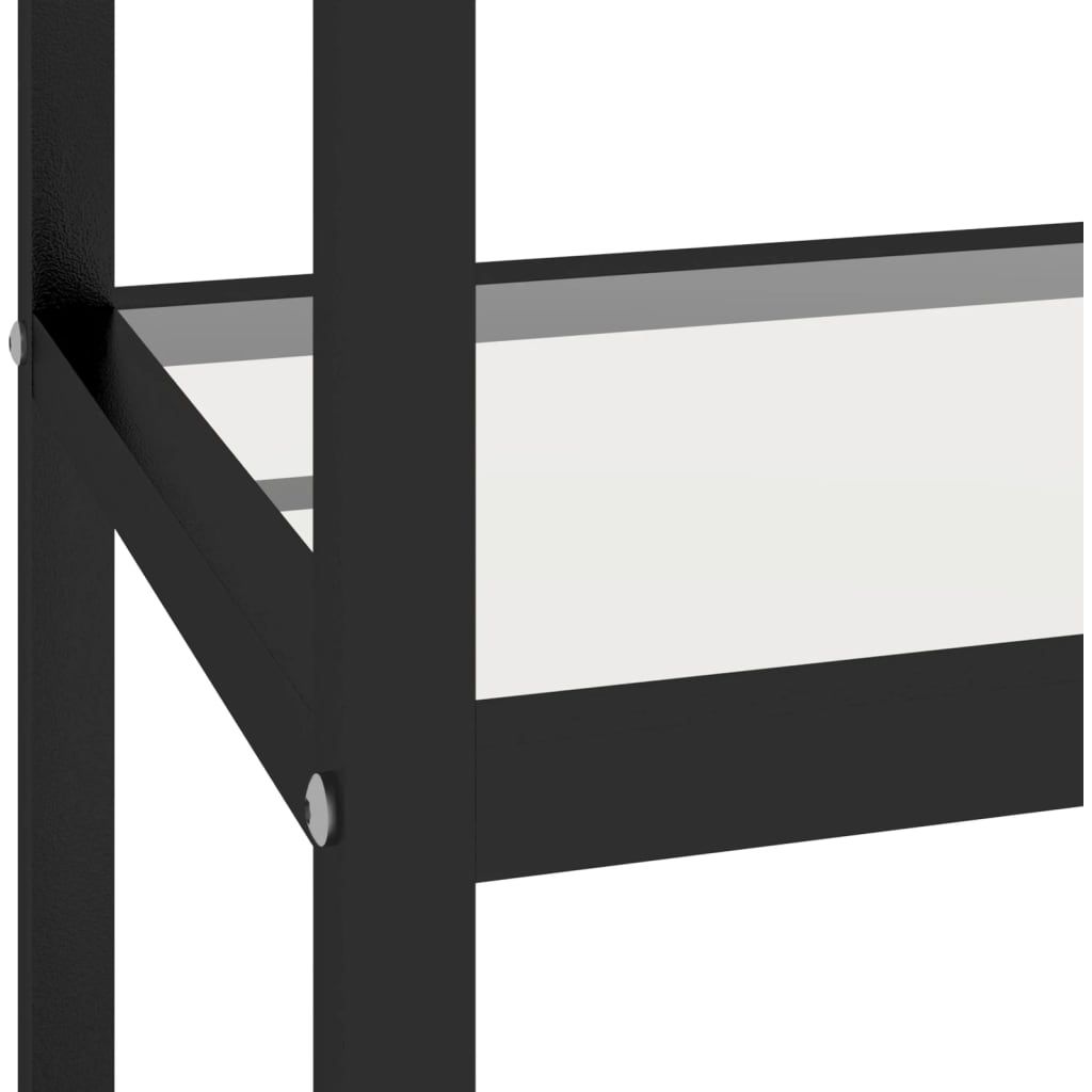 Konsolinis staliukas, skaidrus ir marmuro, 100x36x90cm, stiklas