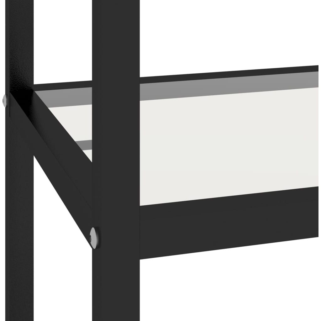Konsolinis staliukas, juodas/skaidrus, 100x36x168cm, stiklas