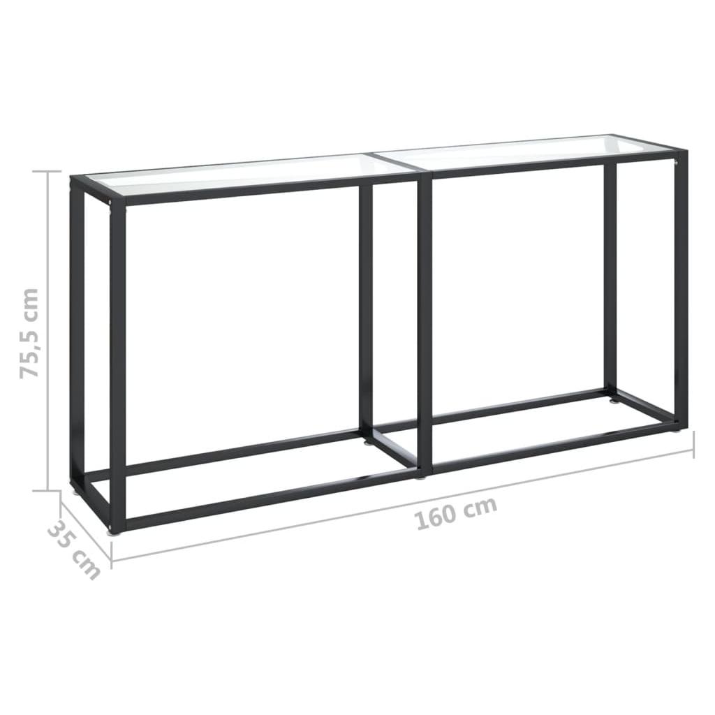 Konsolinis staliukas, skaidrus, 160x35x75,5cm, stiklas