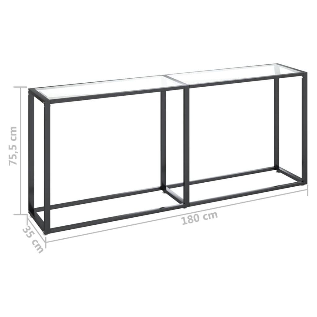 Konsolinis staliukas, skaidrus, 180x35x75,5cm, stiklas