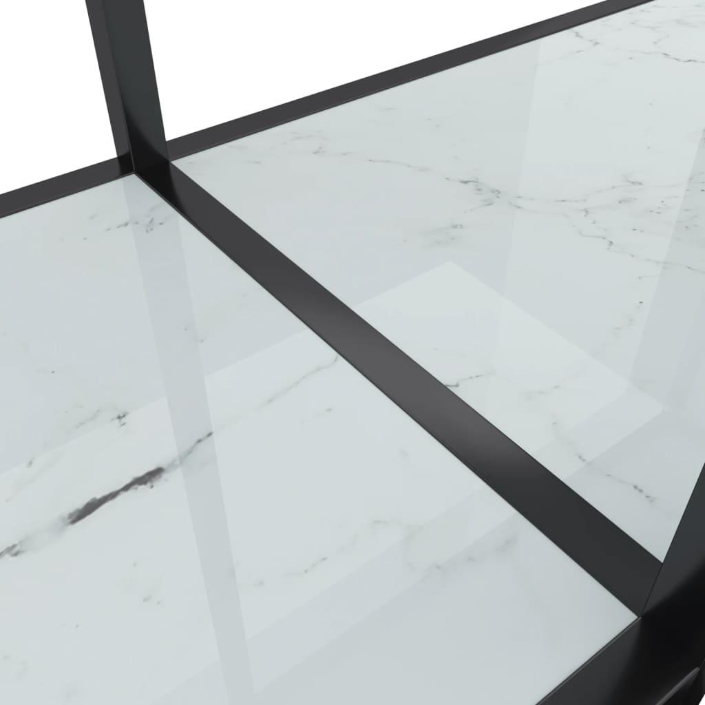 Konsolinis staliukas, baltas, 140x35x75,5cm, grūdintas stiklas