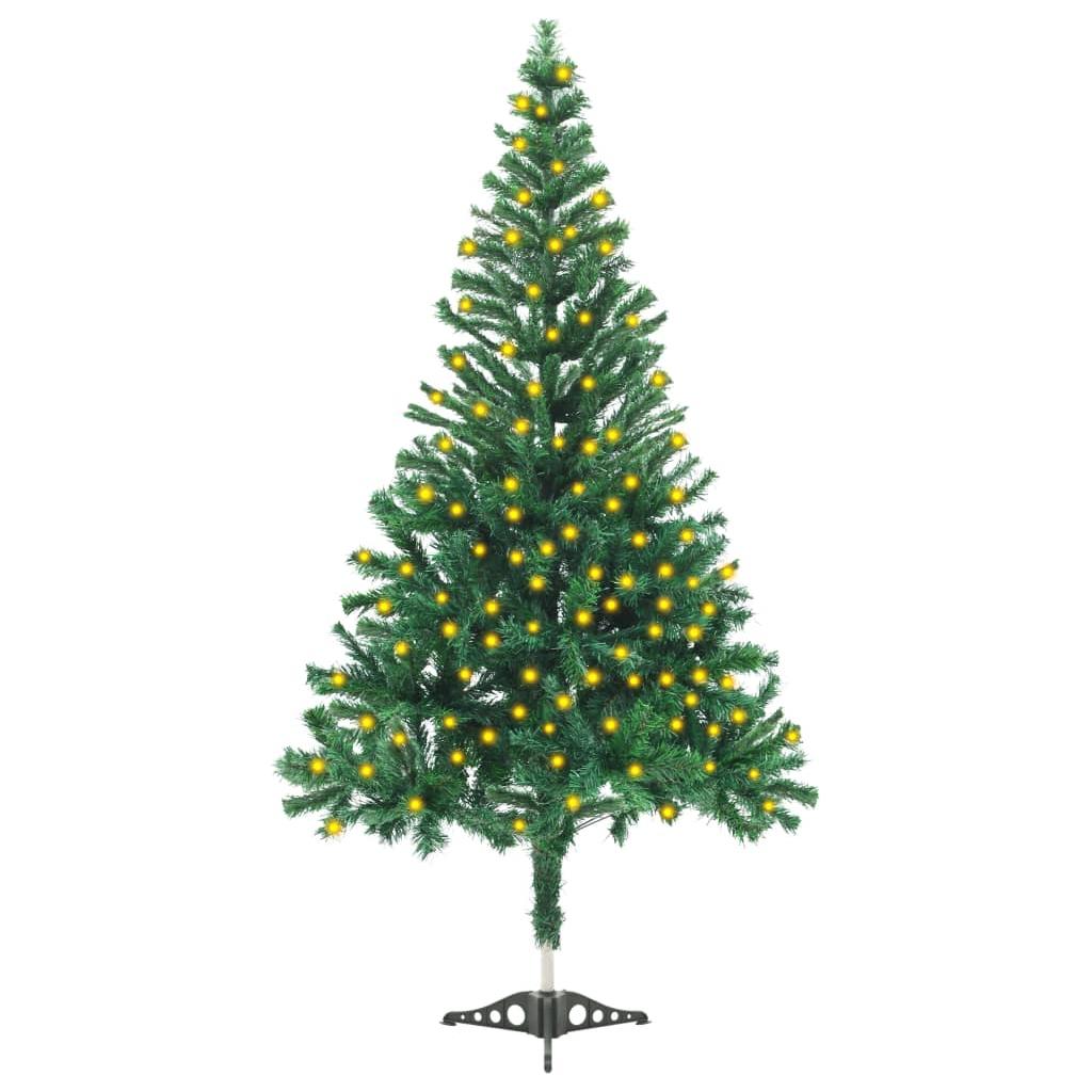 Dirbtinė Kalėdų eglutė su LED ir stovu, 150cm, 380 šakų