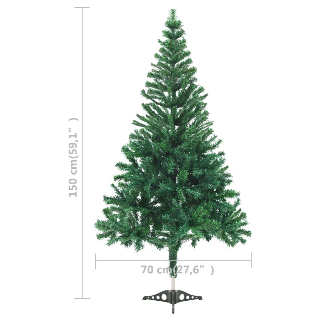 Dirbtinė Kalėdų eglutė su LED ir stovu, 150cm, 380 šakų