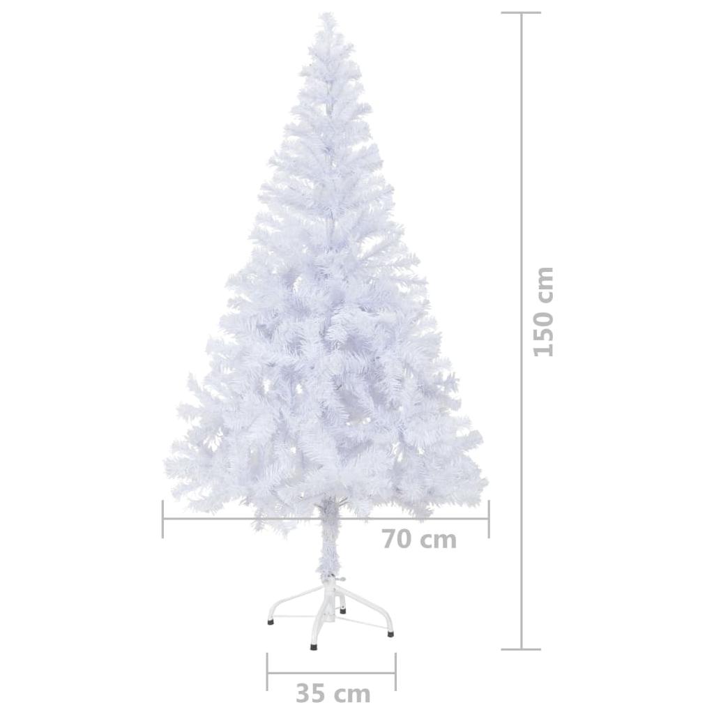 Dirbtinė Kalėdų eglutė su LED ir stovu, 150cm, 380 šakų