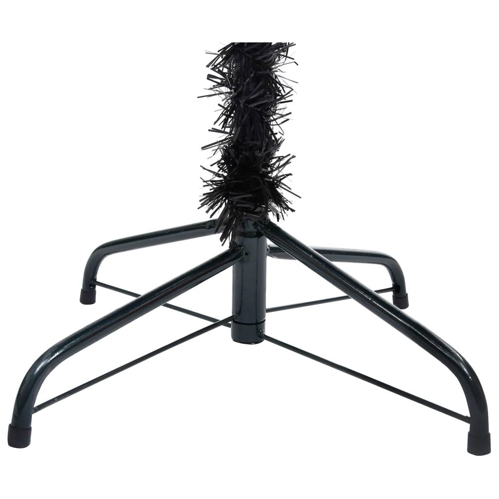Dirbtinė Kalėdų eglutė su LED/stovu, juoda, 240cm, PVC