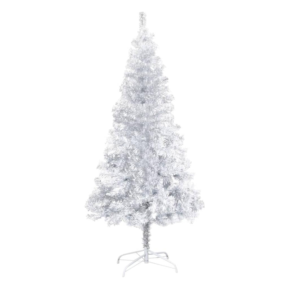 Kalėdų eglutė su LED/stovu, sidabrinė, 150cm, PET