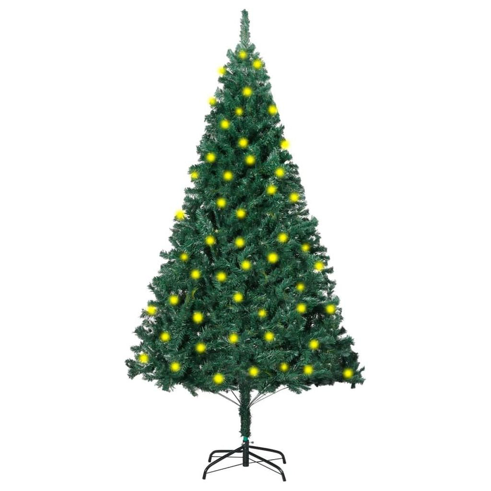 Dirbtinė Kalėdų eglutė su LED ir storomis šakomis, žalia, 150cm