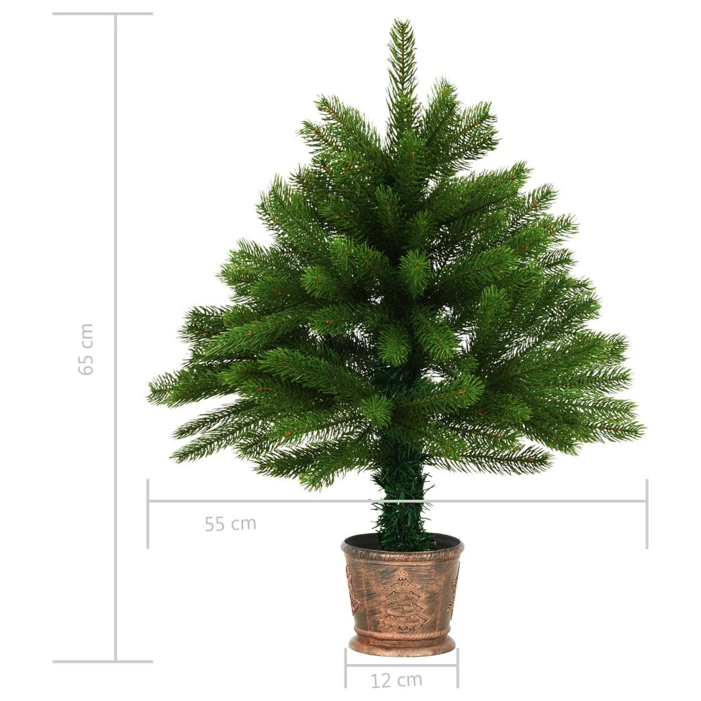 Dirbtinė Kalėdų eglutė su LED lemputėmis, žalia, 65cm