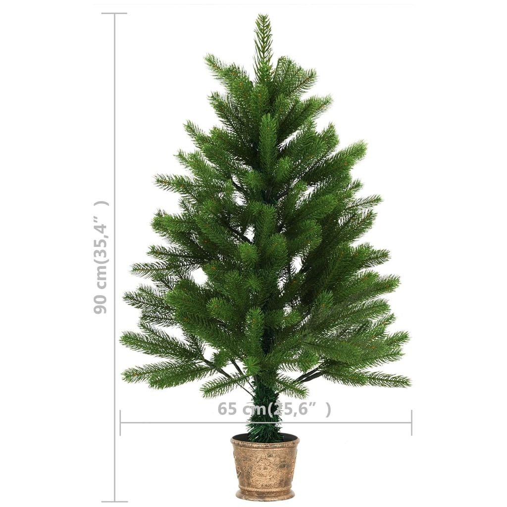 Dirbtinė Kalėdų eglutė su LED lemputėmis, žalia, 90cm
