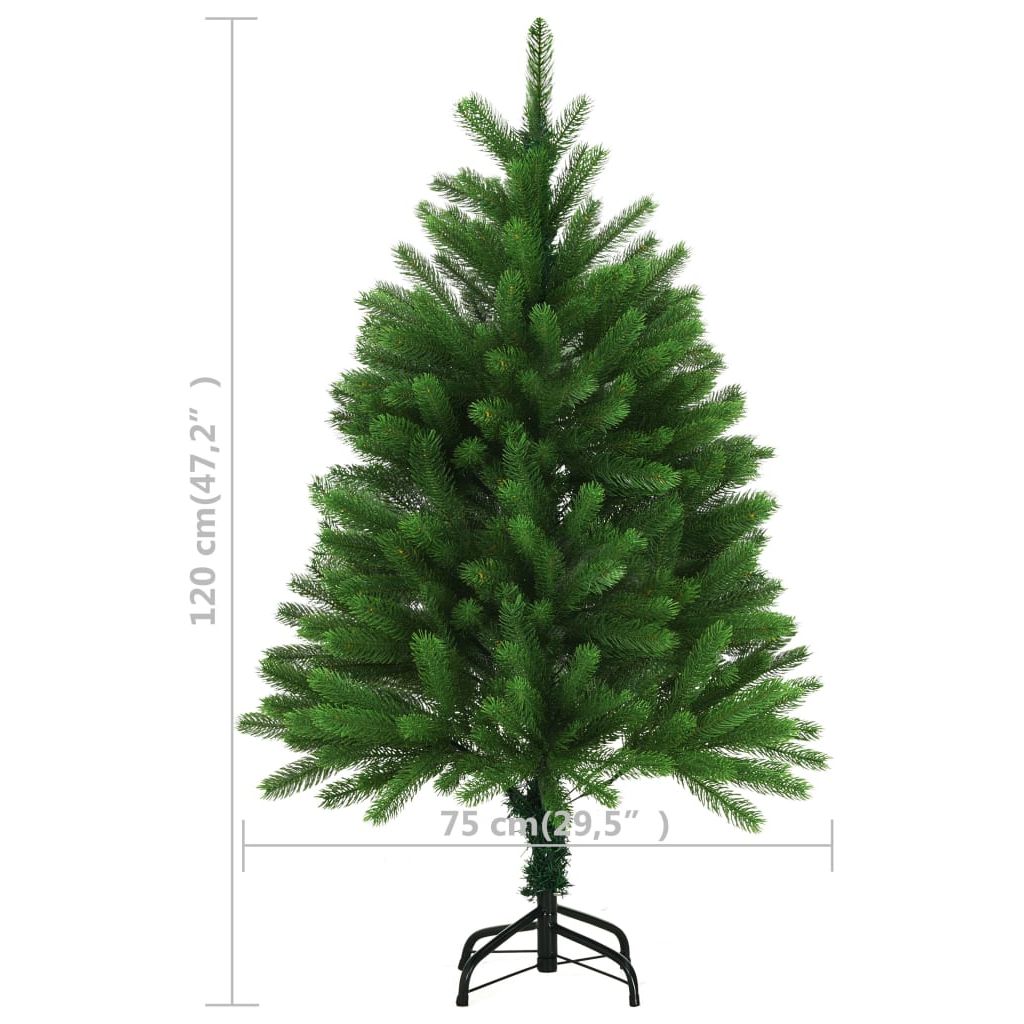 Dirbtinė Kalėdų eglutė su LED lemputėmis, žalia, 120cm