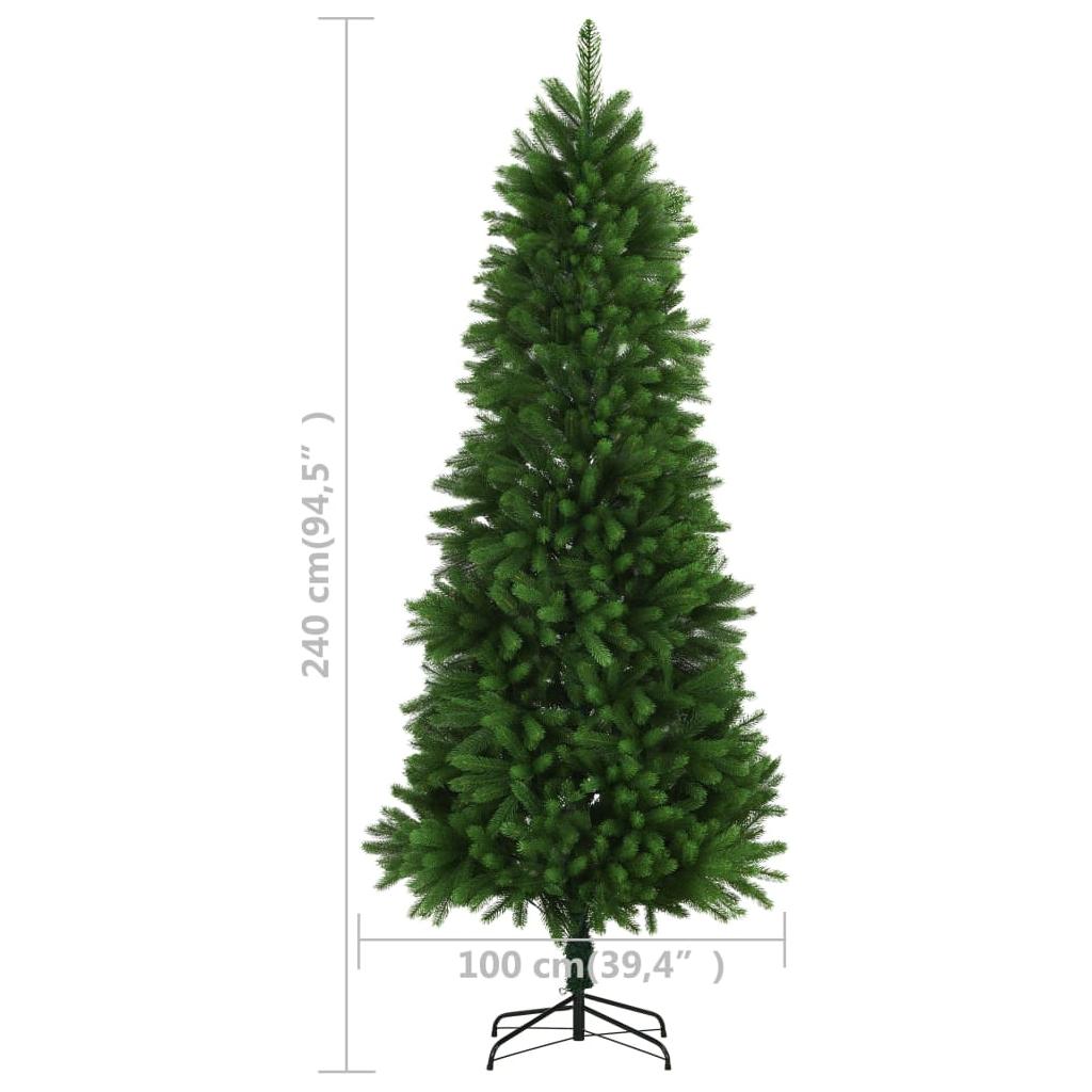 Dirbtinė Kalėdų eglutė su LED lemputėmis, žalia, 240cm