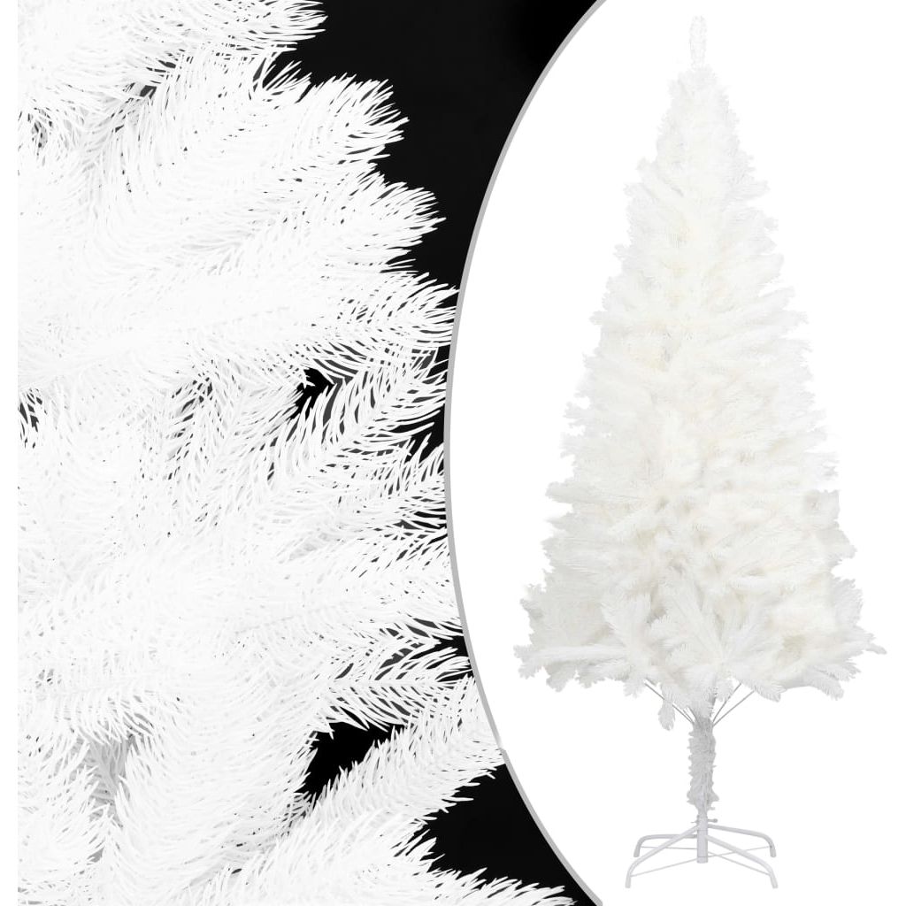 Dirbtinė Kalėdų eglutė su LED ir žaisliukais, balta, 120cm