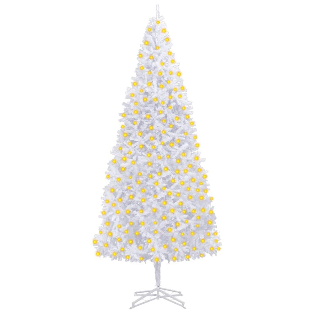Dirbtinė Kalėdų eglutė su LED lemputėmis, balta, 400cm
