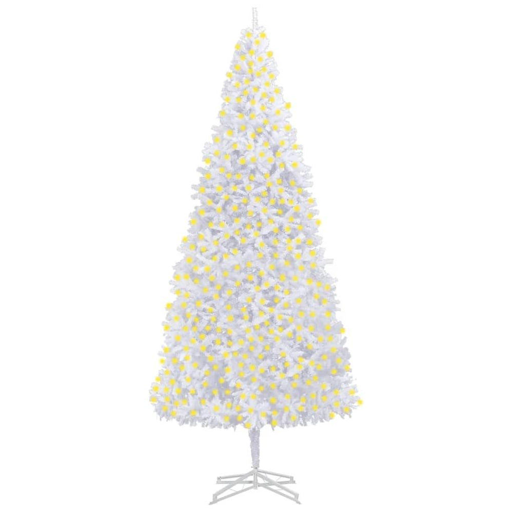 Dirbtinė Kalėdų eglutė su LED lemputėmis, baltos spalvos, 500cm