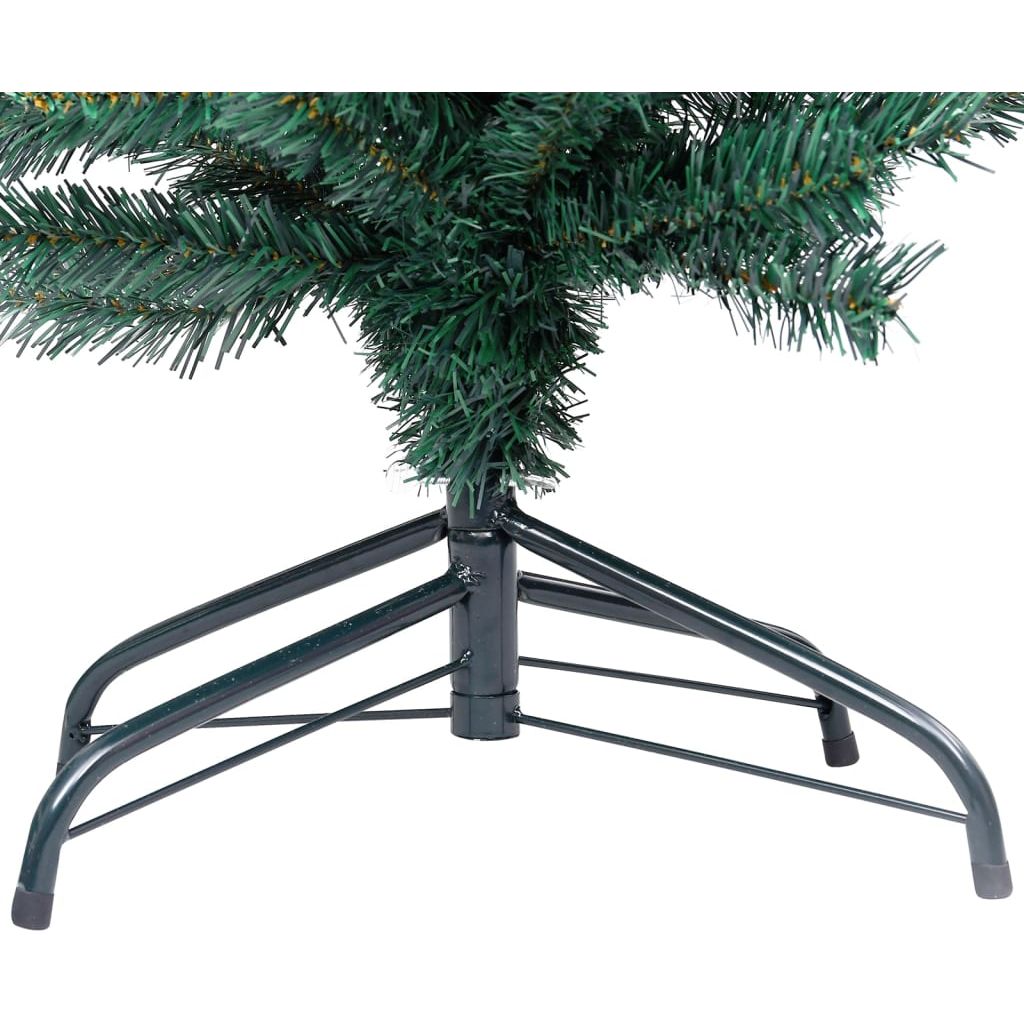 Dirbtinė plona Kalėdų eglutė su stovu, žalia, 120cm, PVC
